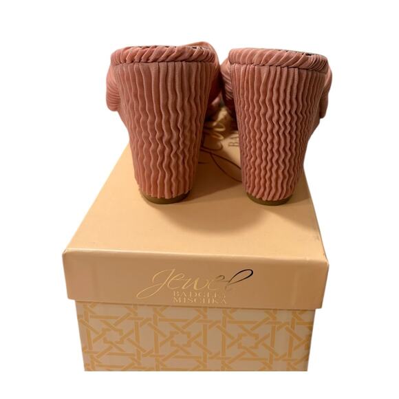 Jewel Badgley Mischka Hype Wedge Slide Sandal Women's 10 JW5032 English Rose NEW - Picture 7 of 7